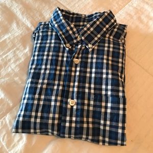 Jack Spade Blue Plaid Print Mens Small